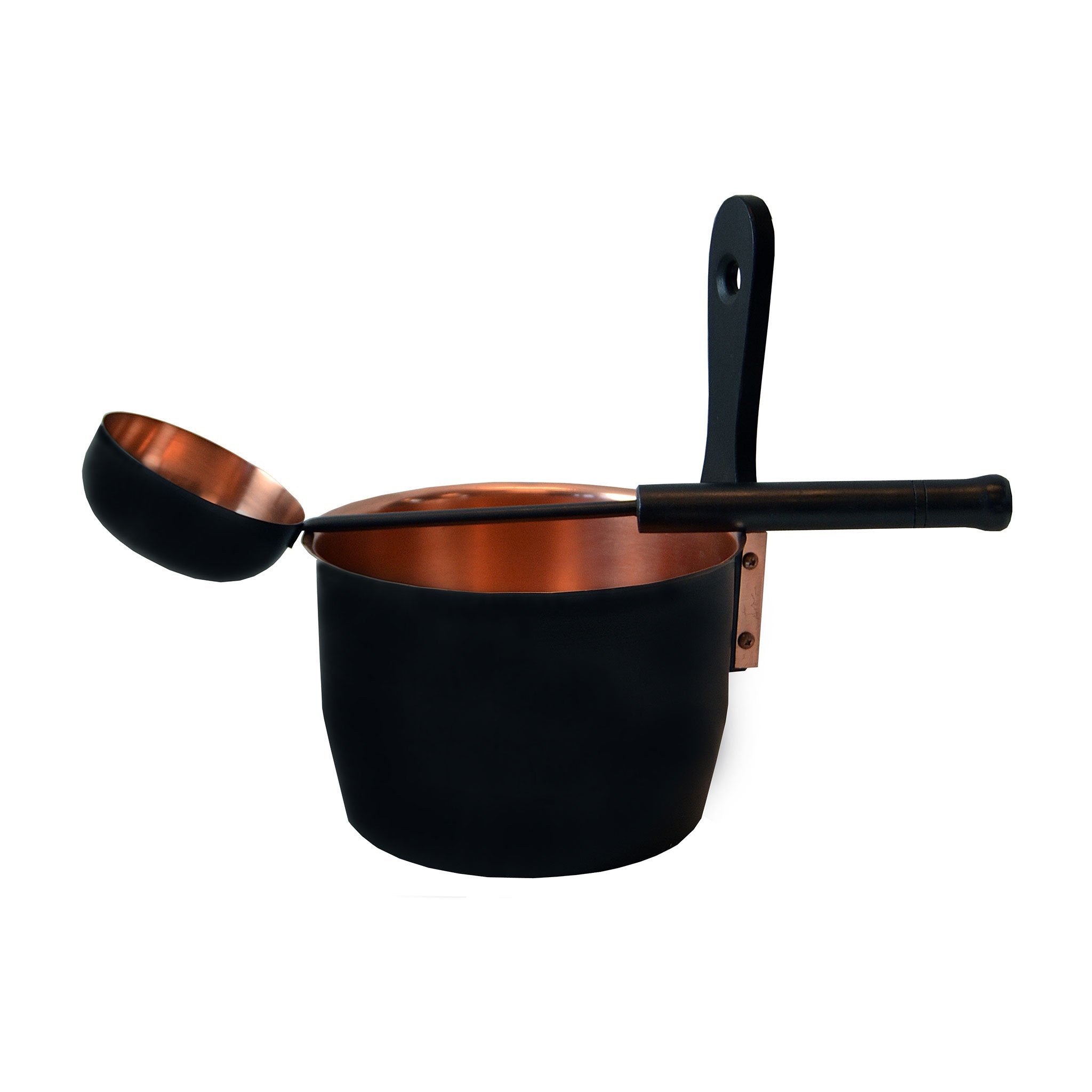 Sauna Bucket and Sauna Spoon Sauna Set Black Coated Copper